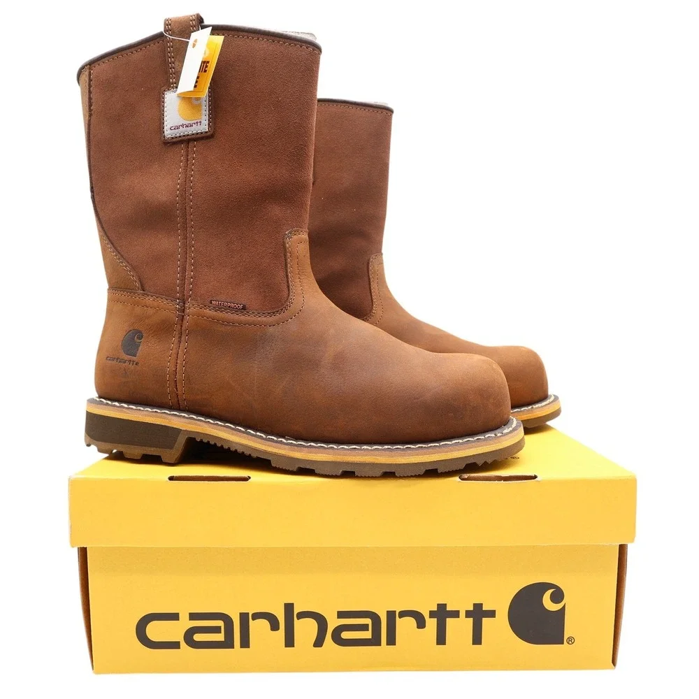 Carhartt Work Boots Mens 9.5 M Pull-On Waterproof Composite Toe CMP1453 NIB